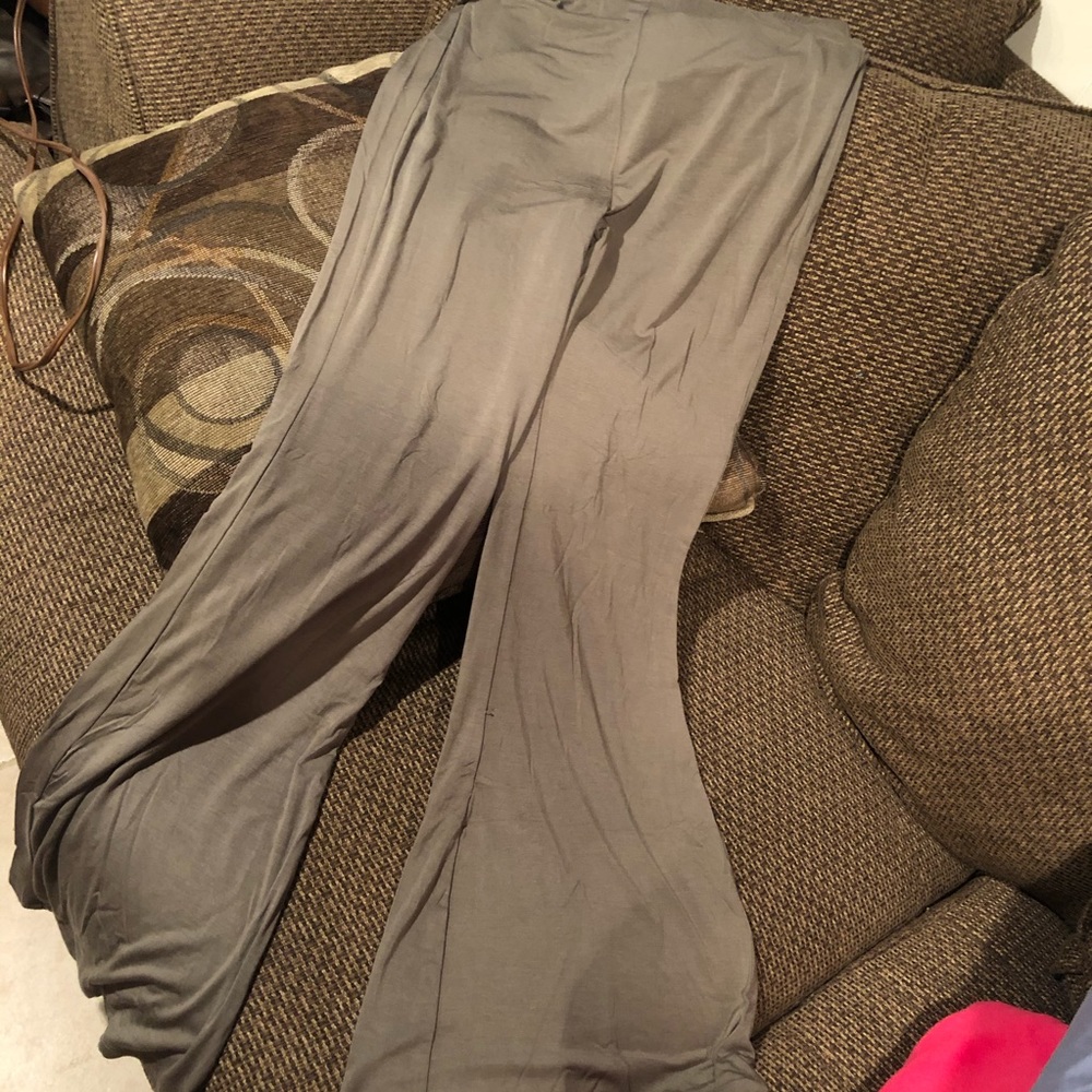Bell bottom legging material pants